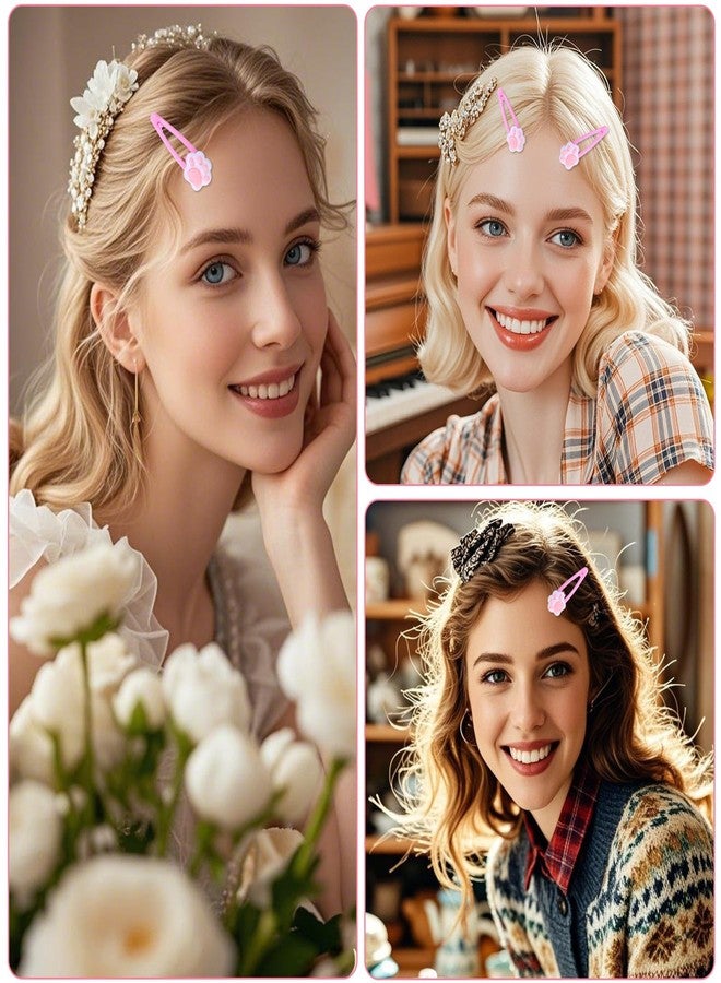Aeaocvo 6PCS kawaii Hair Clips Pink Cat Hair Clips for Hair Decor Y2k Cat Hair Pins Suitable for Girls, Cartoon Cat Metal Hairpins for Kids, Girls Kawaii Hair Accessories - Image 4